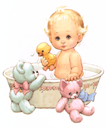 dessin 155 bebe au bain